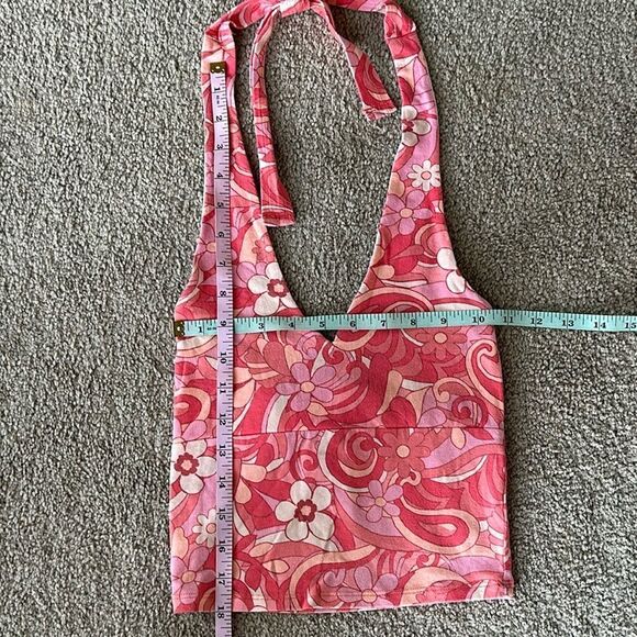 Hollister Must-Have Collection Floral Cropped Halter Top! - Picture 4 of 8